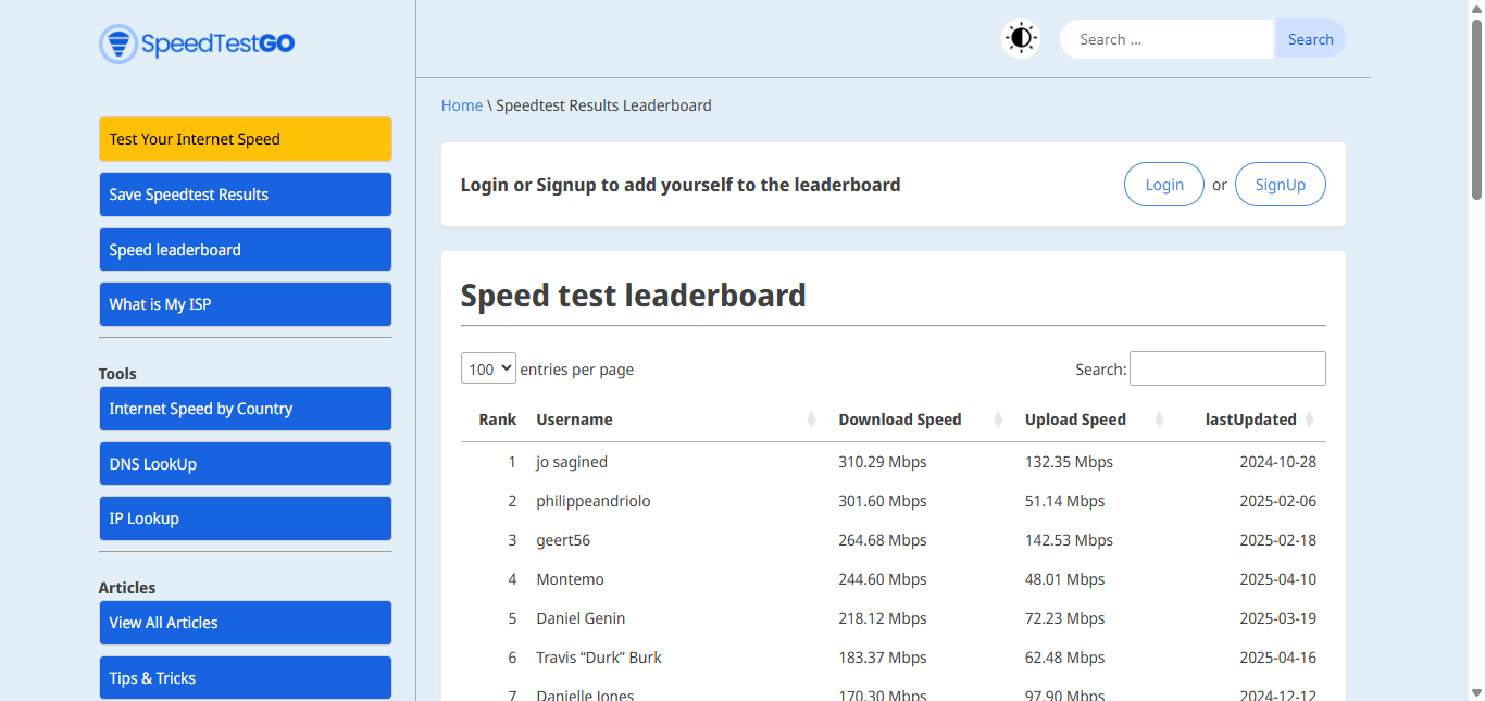 SpeedtestGo screenshot 1