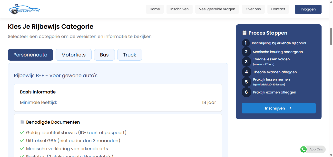 Rijschool Kortstam screenshot 2
